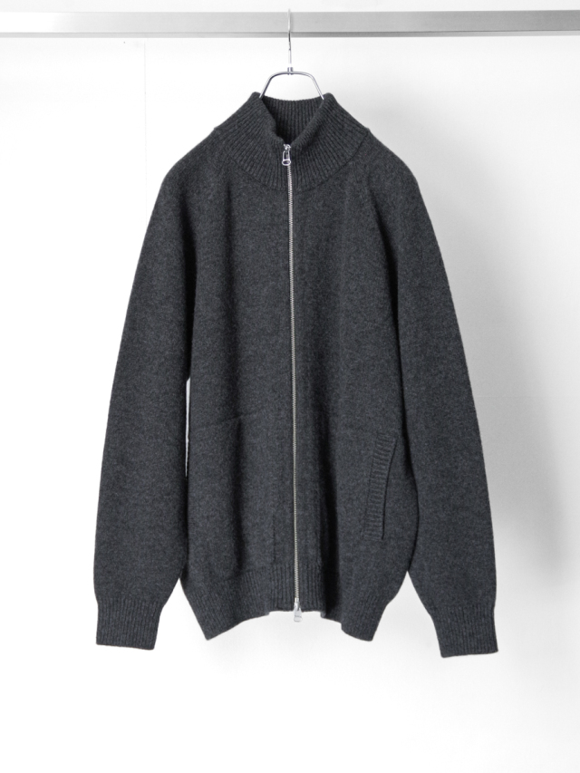 YOKO SAKAMOTO "DRIVERS KNIT" - CHARCOAL GRAY