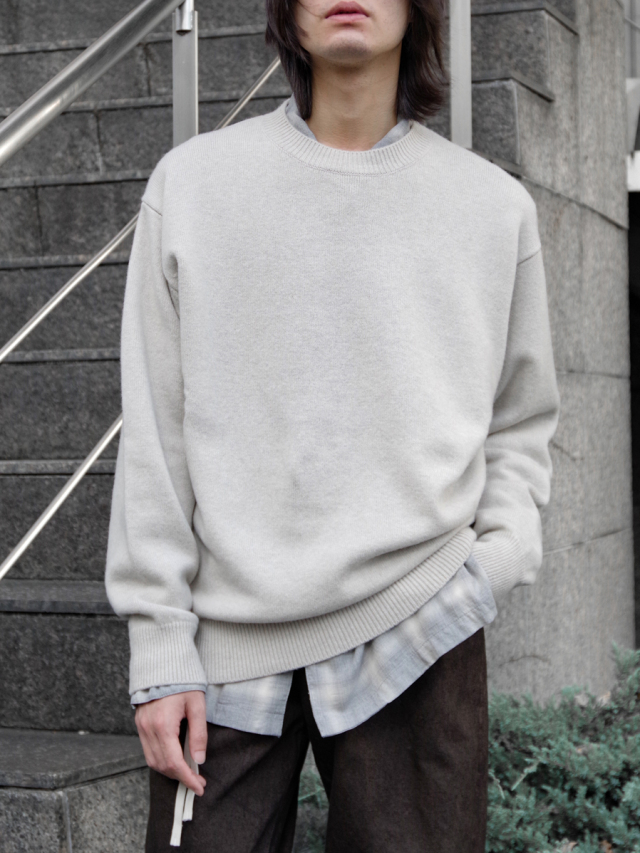 YOKO SAKAMOTO "CREW NECK KNIT" - ECRU