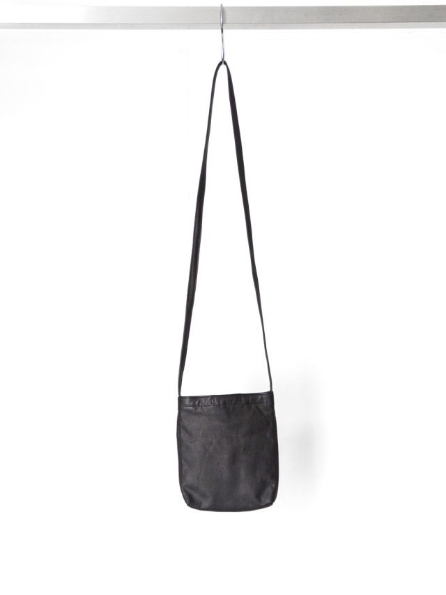YOKO SAKAMOTO "LEATHER RESEARCHER BAG - SMALL" BLACK - 表革