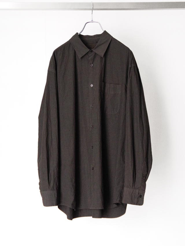 YOKO SAKAMOTO "REGULAR COLLAR SHIRT" - KAKISHIBU 柿渋染め**