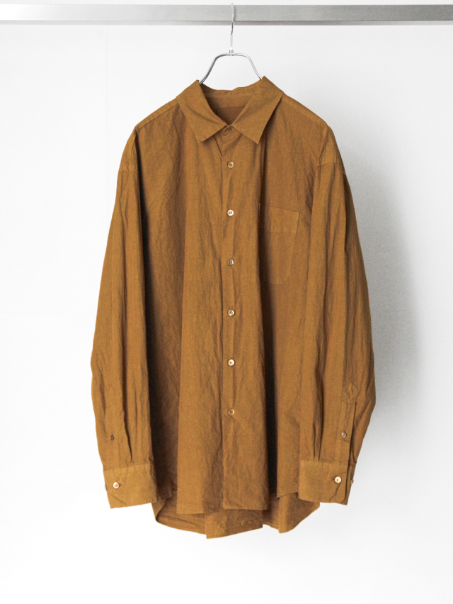YOKO SAKAMOTO "REGULAR COLLAR SHIRT" - AMBER