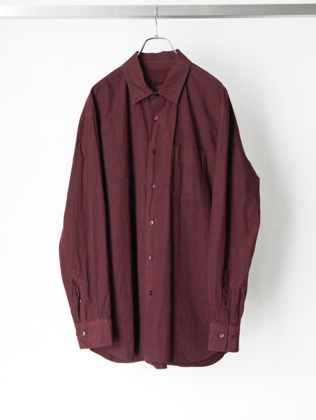 YOKO SAKAMOTO "REGULAR COLLAR SHIRT" - BURGUNDY