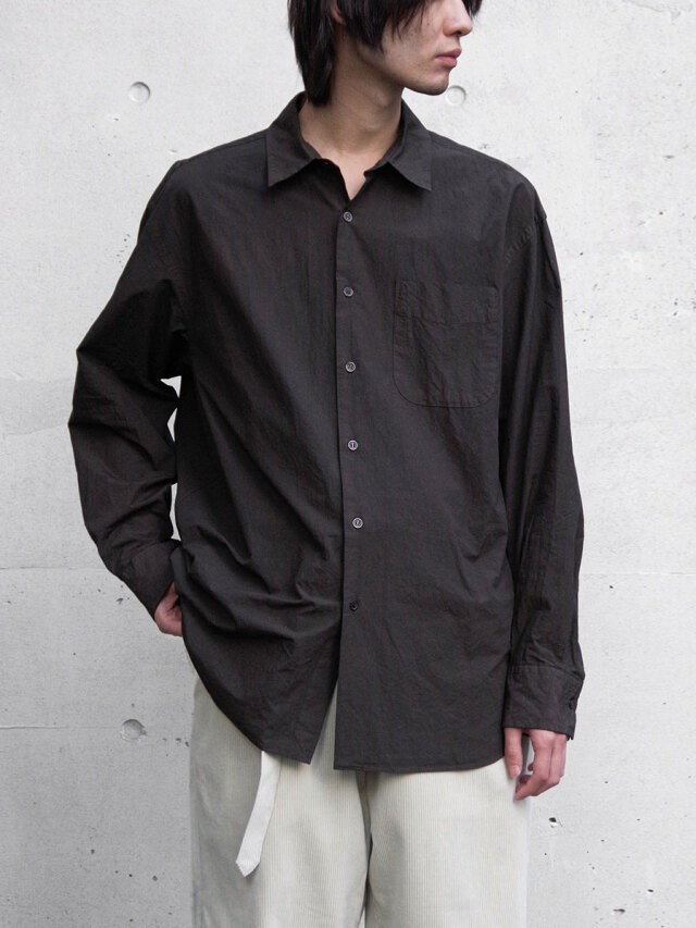 YOKO SAKAMOTO "REGULAR COLLAR SHIRT" - KAKISHIBU 柿渋染め**