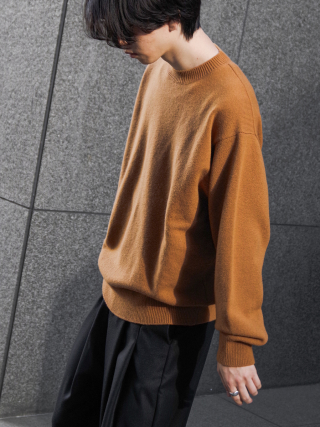 YOKO SAKAMOTO "CREW NECK KNIT" - ORANGE