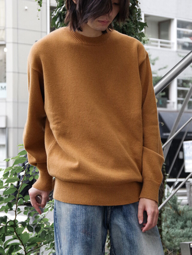 YOKO SAKAMOTO "CREW NECK KNIT" - ORANGE