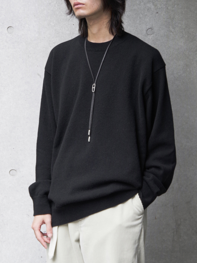YOKO SAKAMOTO "CREW NECK KNIT" - BLACK