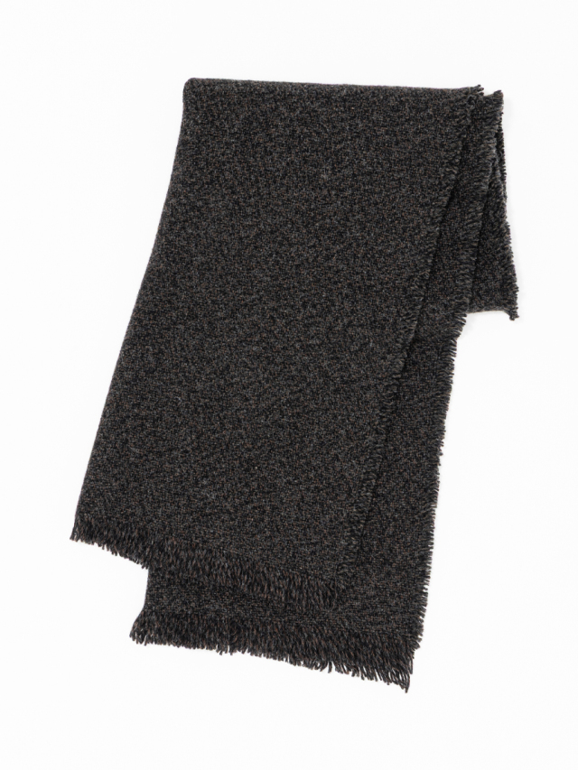 YOKO SAKAMOTO "WOOL LONG SCARF" - BLACK