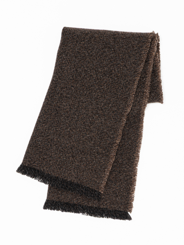 YOKO SAKAMOTO "WOOL LONG SCARF" - BROWN