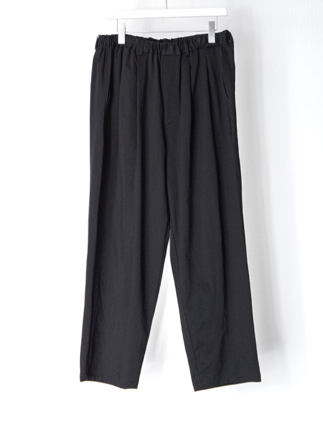 YOKO SAKAMOTO "DOUBLE PLEATED WIDE EASY PANTS" - BLACK