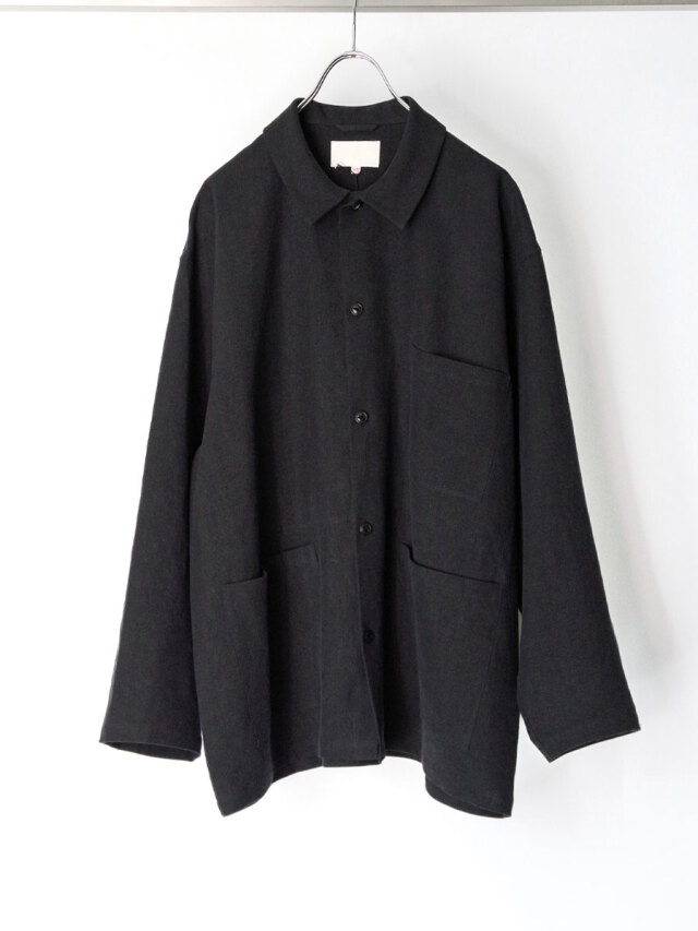 YOKO SAKAMOTO "WORK SHIRT" - BLACK