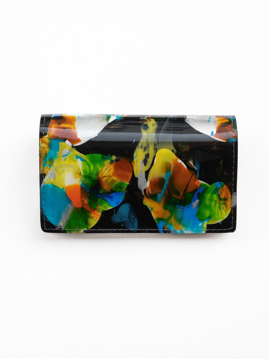 macromauro "PAINT CARD CASE" - BLACK/B