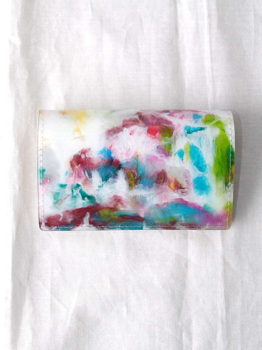 macromauro (マクロマウロ) // "PAINT CARD CASE" ＜カードケース＞ - WHITE-"B"