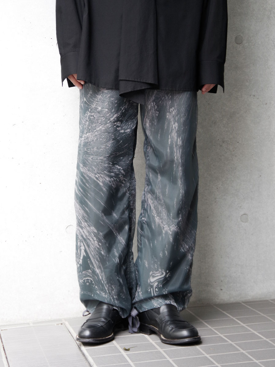 MASU "MARBLE BANDANA PAINTER PANTS"