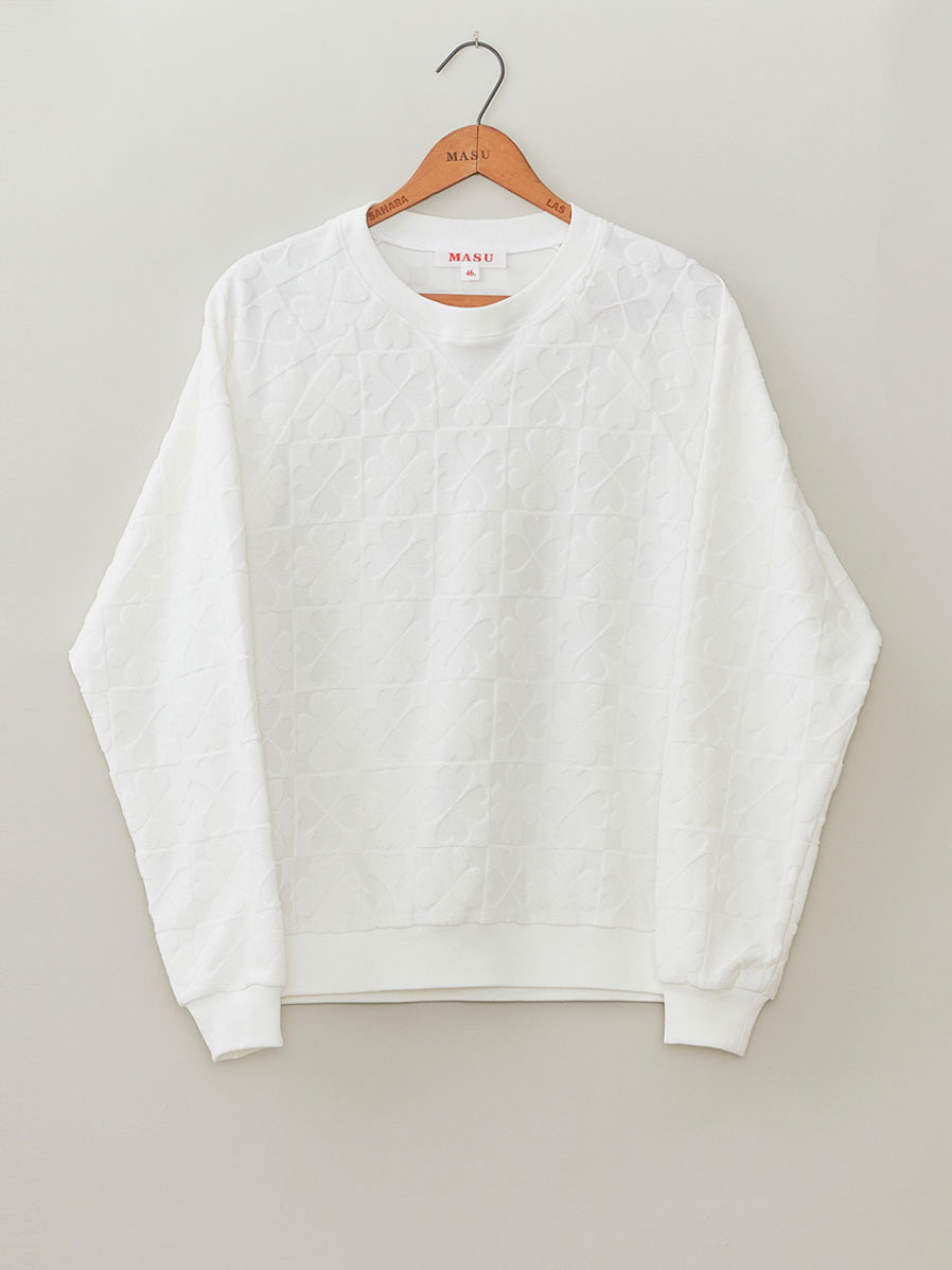 MASU "CLOVER PILE SWEAT SHIRTS" - WHITE