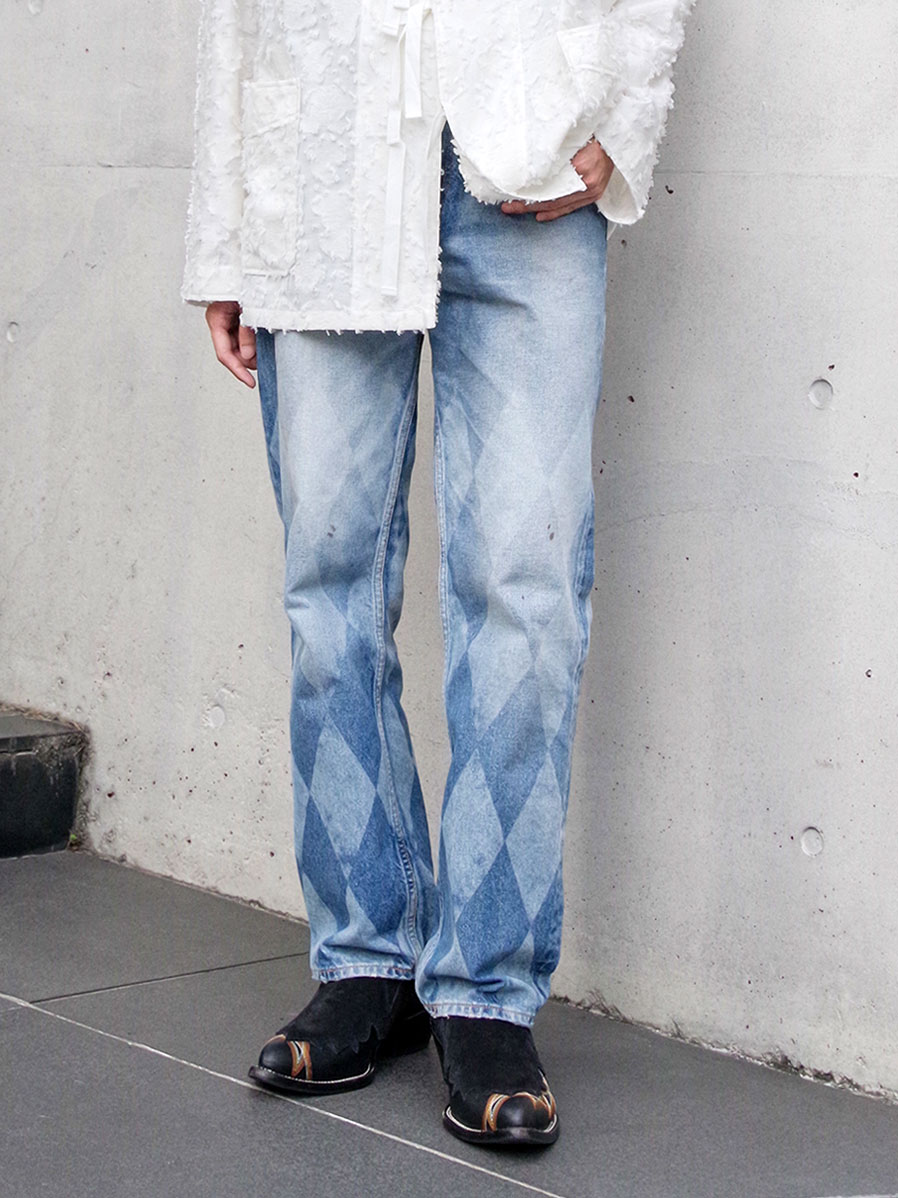 maison raview damege denim ダメージデニム Mサイズ ハードリメイクメンズジーンズ サイズ28-40 ダメージジーンズ