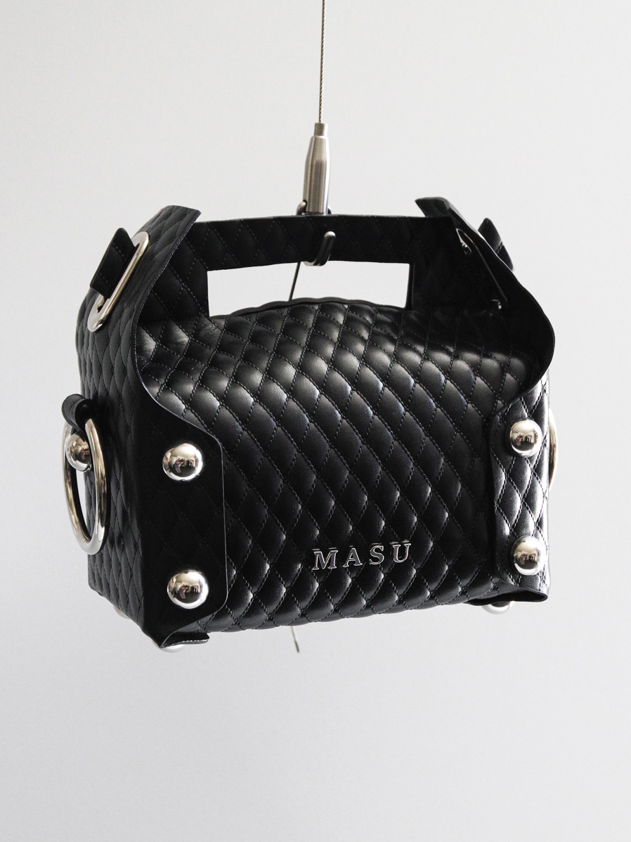 MASU "LEATHER CAKE BAG" - BLACK