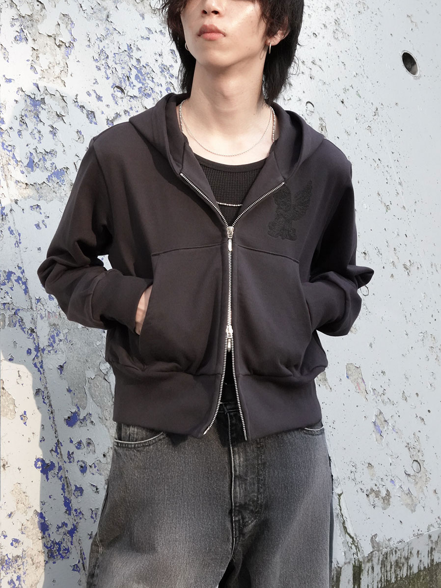 25ss MASU BOYS ZIP-UP HOODIE パーカー ブラック 25ss MASU BOYS ZIP-UP HOODIE パーカー ブラック - メルカリ