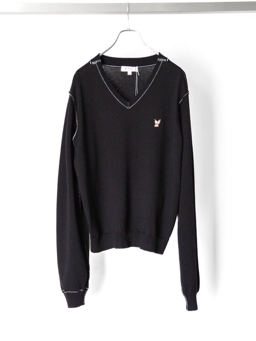 MASU "FLOWER ANGEL SWEATER" - BLACK