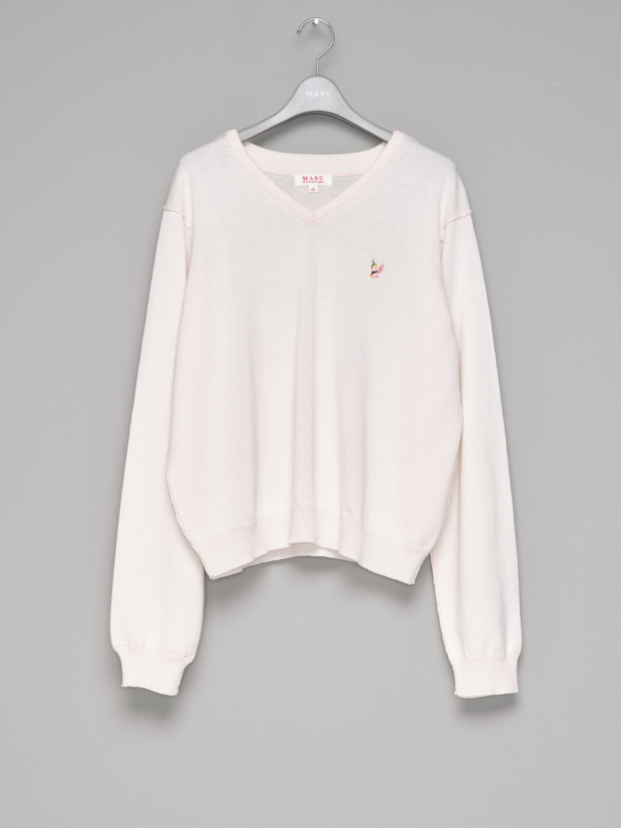 MASU "FLOWER ANGEL SWEATER" - MILK