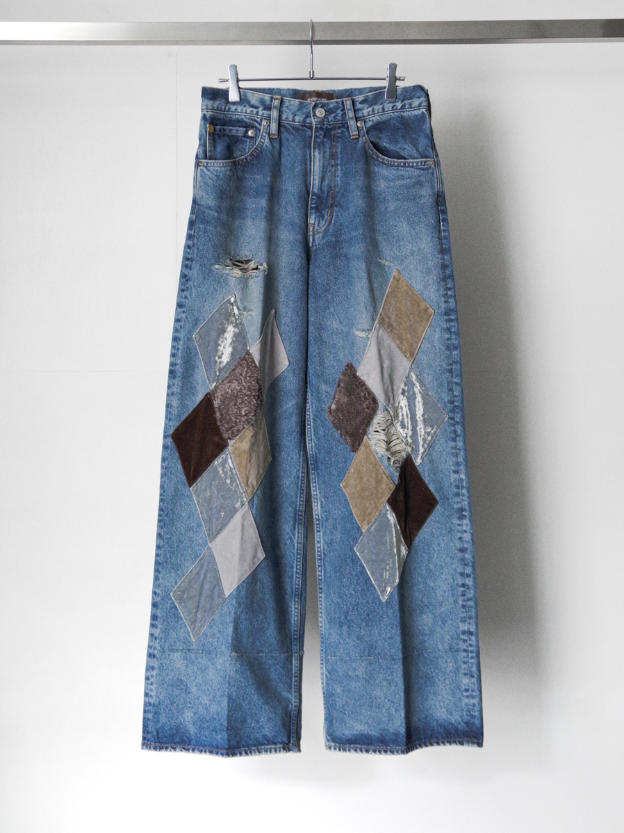 MASU "MB DIAMOND WIDE JEANS" - INDIGO