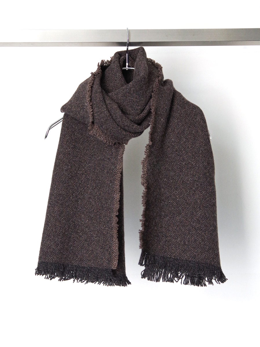 YOKO SAKAMOTO "WOOL LONG SCARF" - BROWN