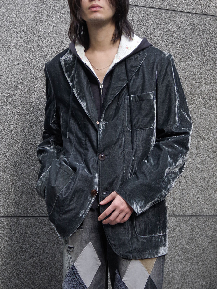 MASU "FARMER'S VELVET TAILORED JACKET" - DUSTY BLACK