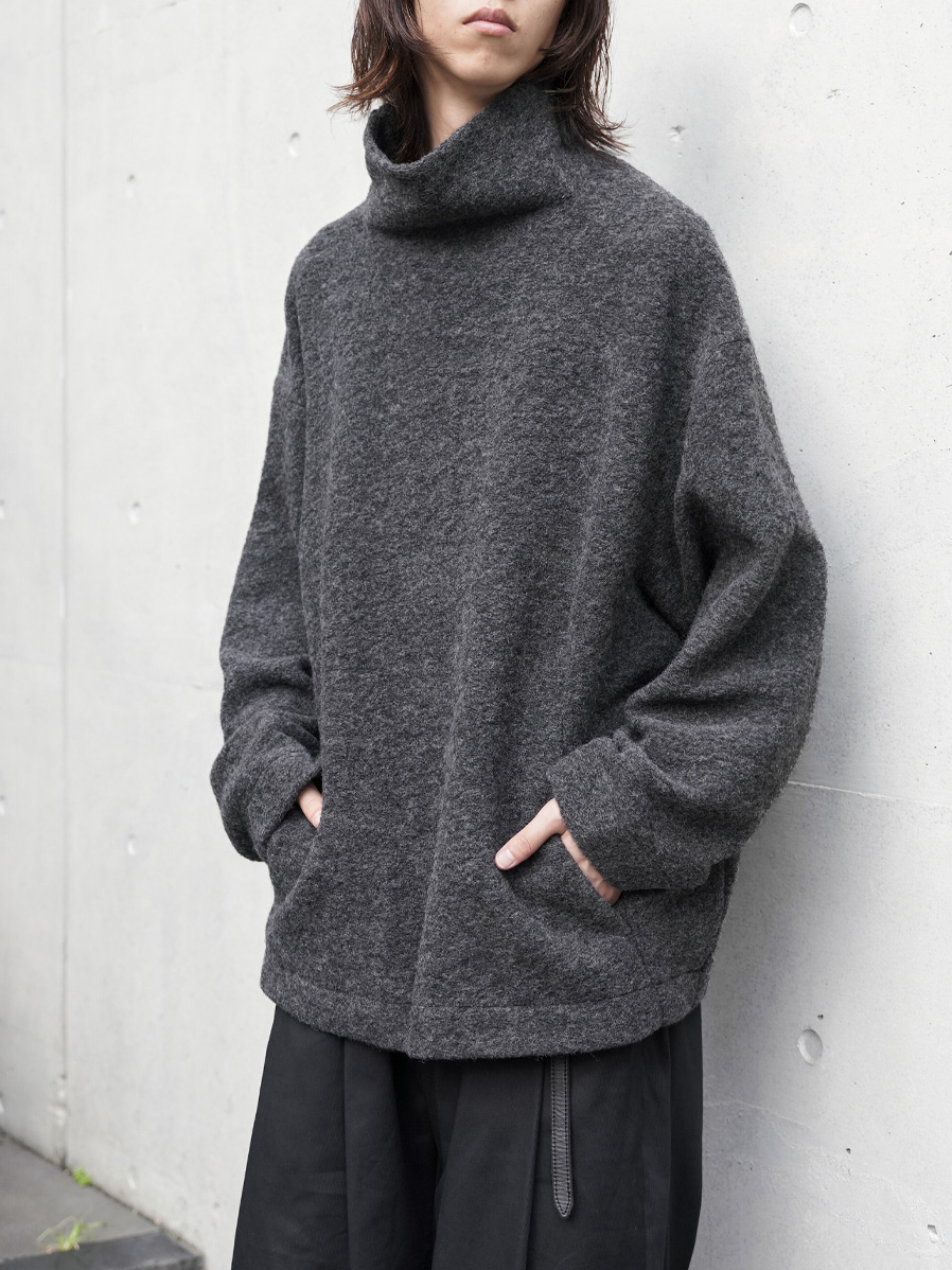 my beautiful landlet "SLIVER WOOL HIGH NECK" - CHARCOAL