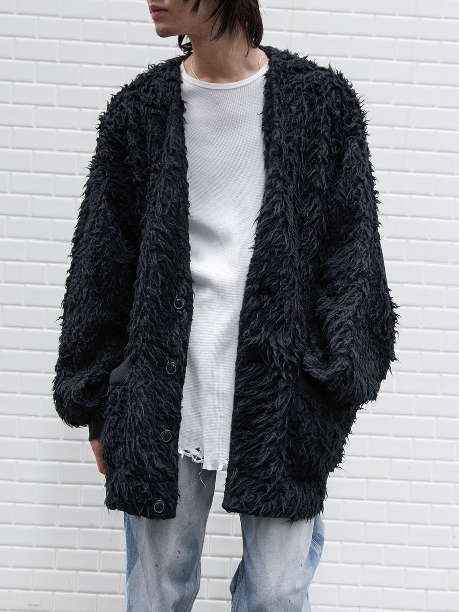 my beautiful landlet "SHAGGY CARDIGAN" - BLACK