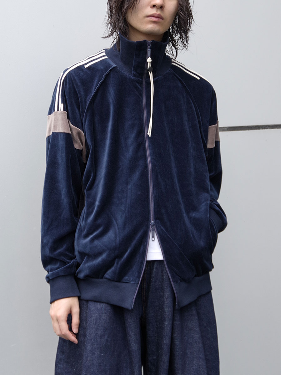 my beautiful landlet "COTTON VELOUR TRACK JACKET" - NAVY