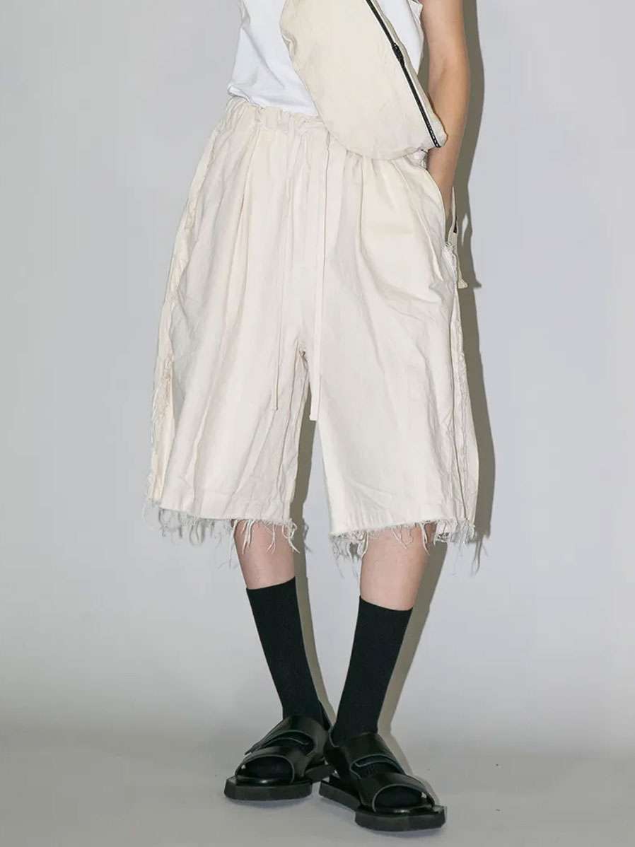 my beautiful landlet "PIGMENT PRINT WASHED DENIM SHORT PANTS" - KINARI