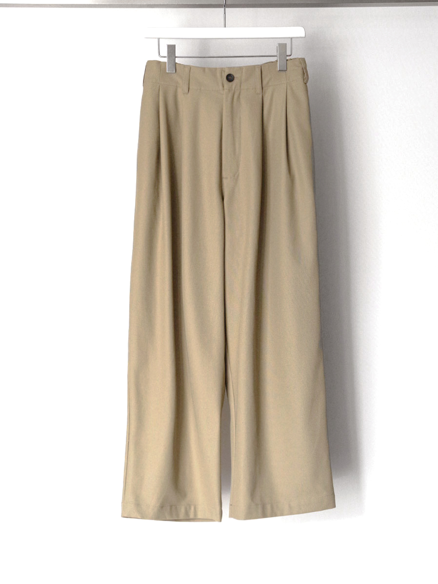 my beautiful landlet "HIGH-TWIST TWILL TUCK WIDE PANTS" - BEIGE