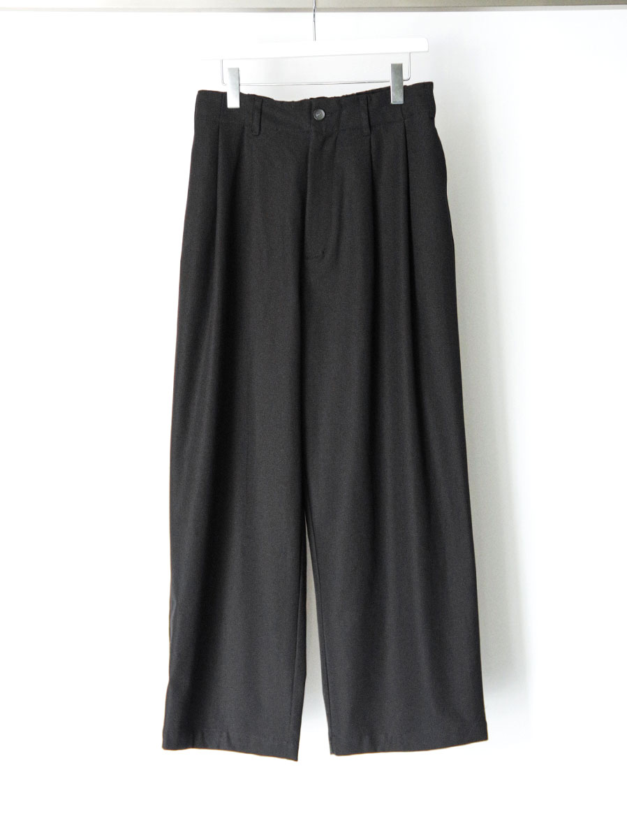 my beautiful landlet "HIGH-TWIST TWILL TUCK WIDE PANTS" - BLACK