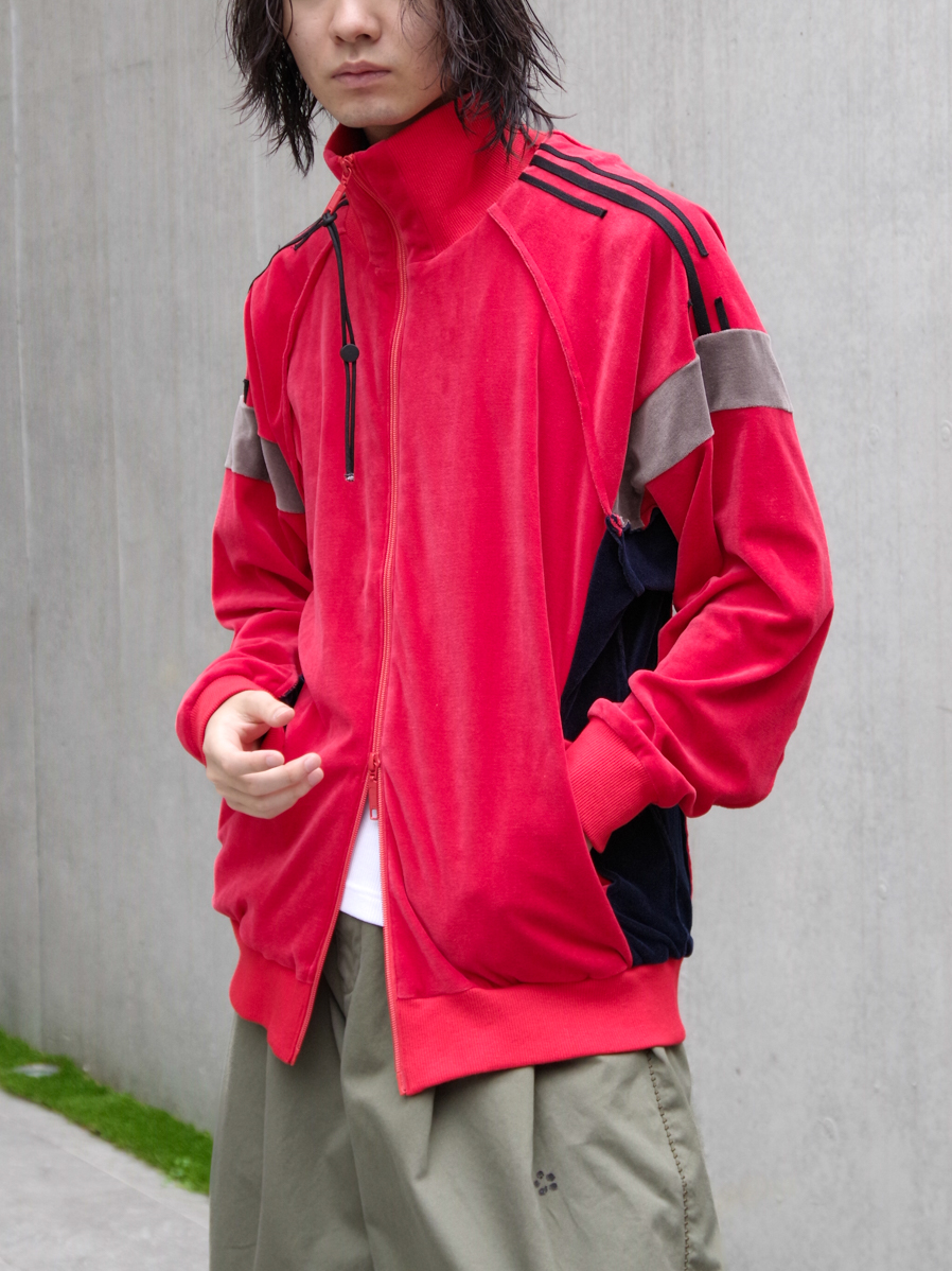 my beautiful landlet "COTTON VELOUR TRACK JACKET" - RED