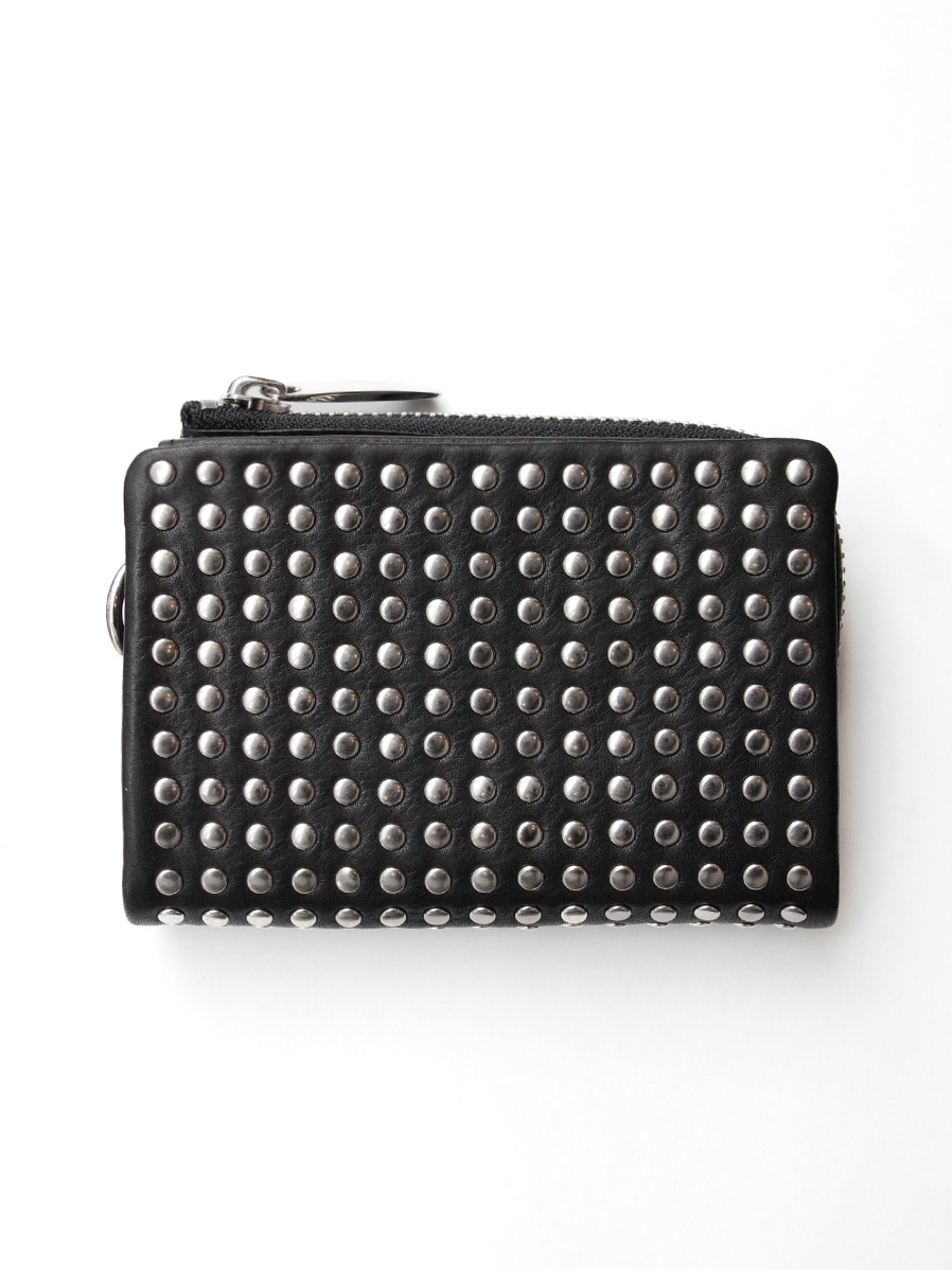 PATRICK STEPHAN "Leather micro wallet 'all-studs' 2 - SILVER #154AWA02
