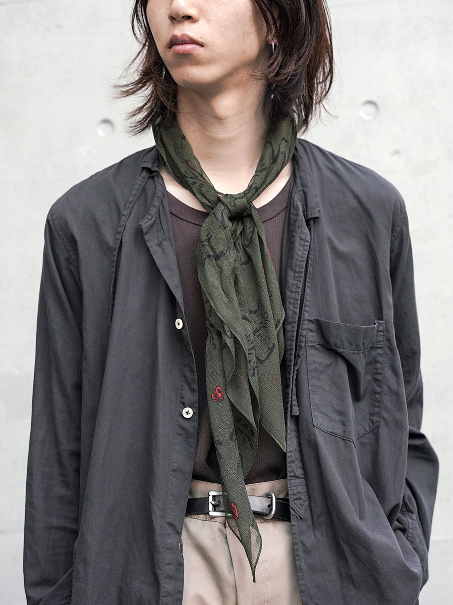 Sasquatchfabrix. "SILK SCARF "OLIVE BRANCH""