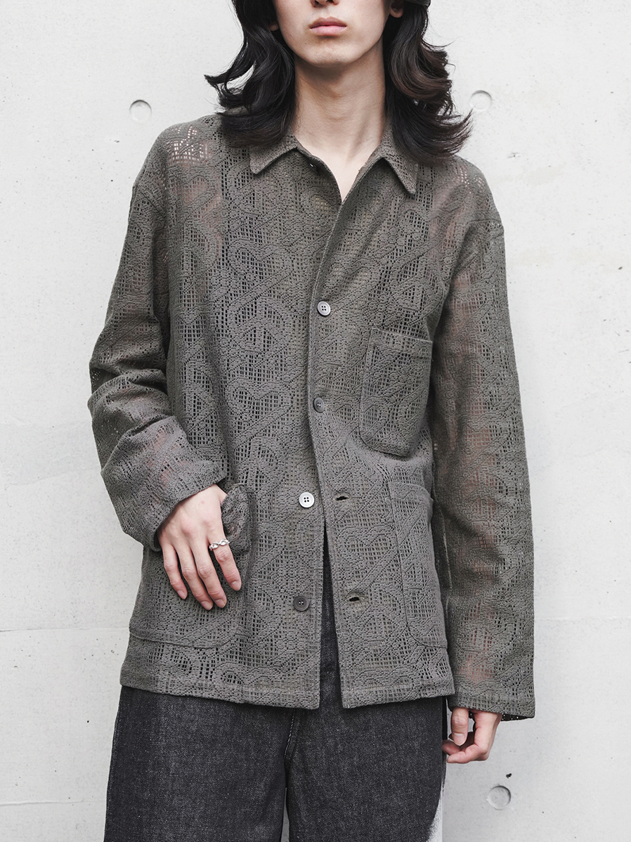 Sasquatchfabrix. "“LOVE & PEACE” LACE LAPEL JACKET"