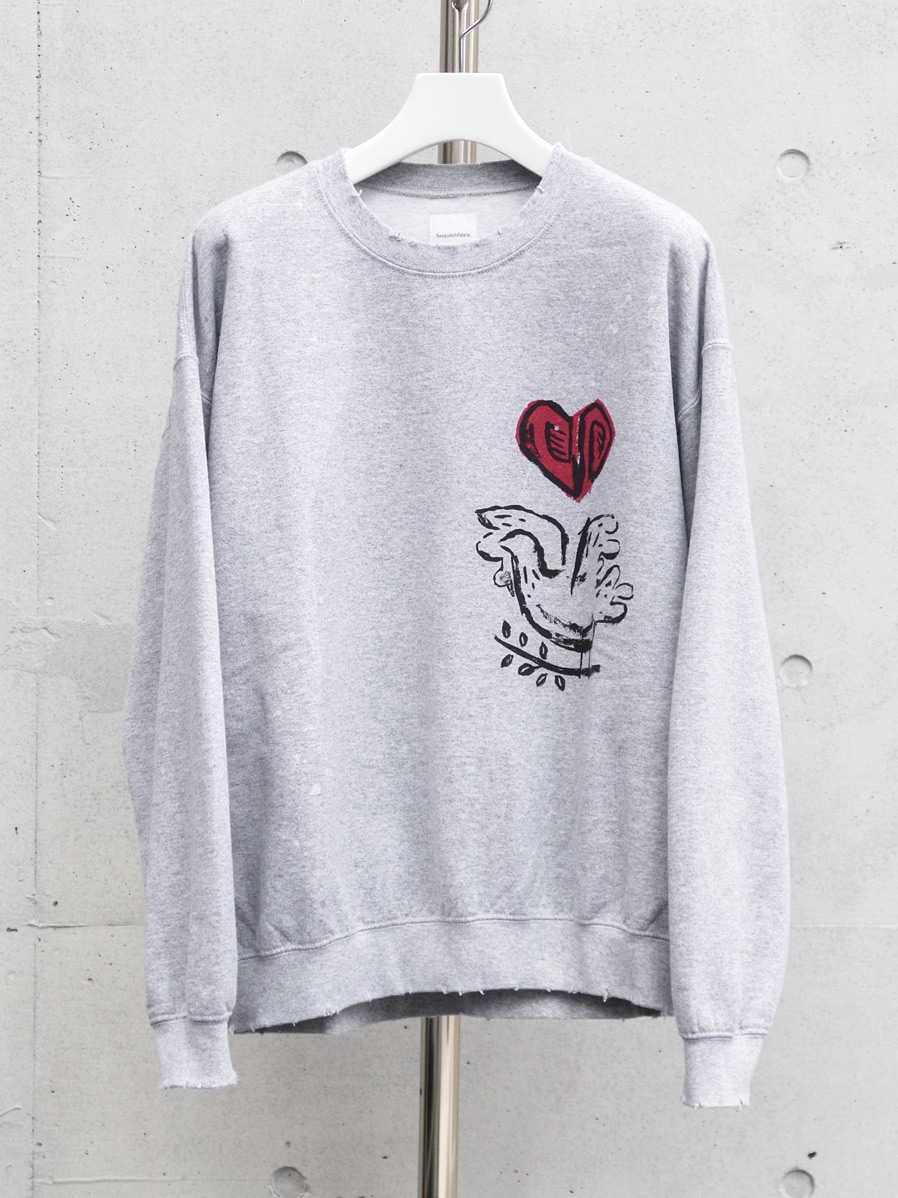 Sasquatchfabrix. "VINTAGE SWEATSHIRT "OLIVE BRANCH"" - ASH GRAY
