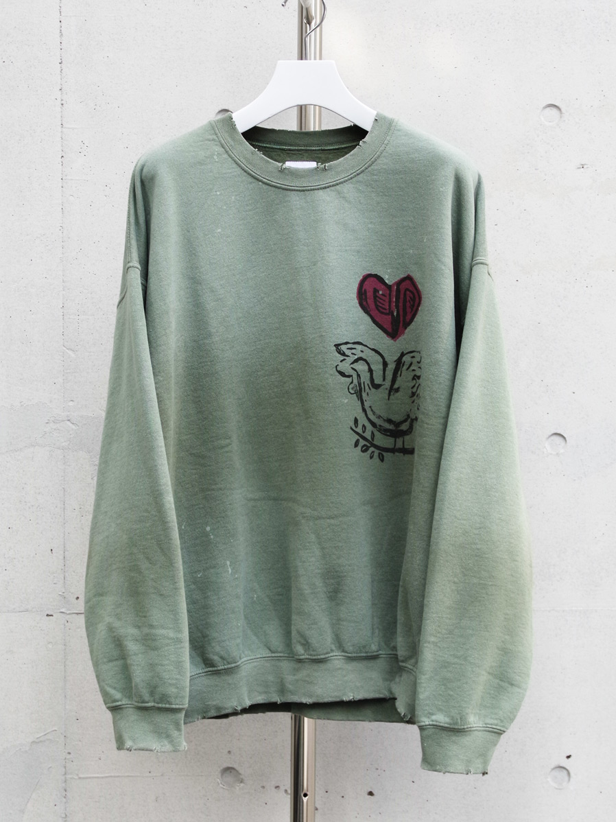 Sasquatchfabrix. "VINTAGE SWEATSHIRT "OLIVE BRANCH"" - OLIVE