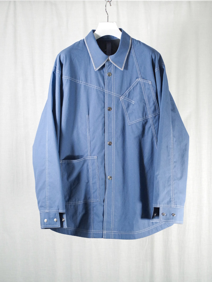 SHINYAKOZUKA "SMITH" SHIRT BLOUSON - BLUE