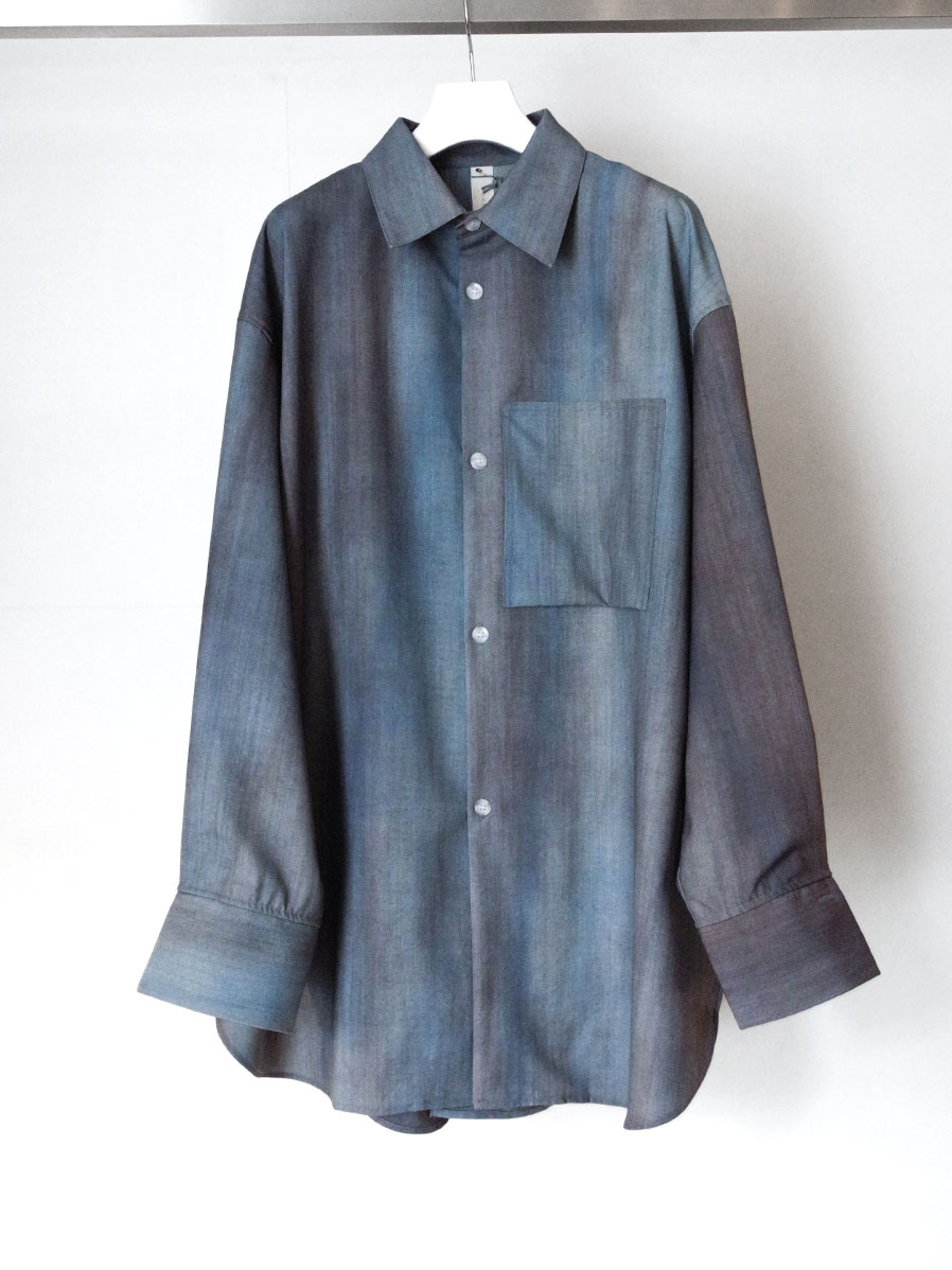 SHINYAKOZUKA "HIS SHIRT (WOOL)" - BROWNY BLUE