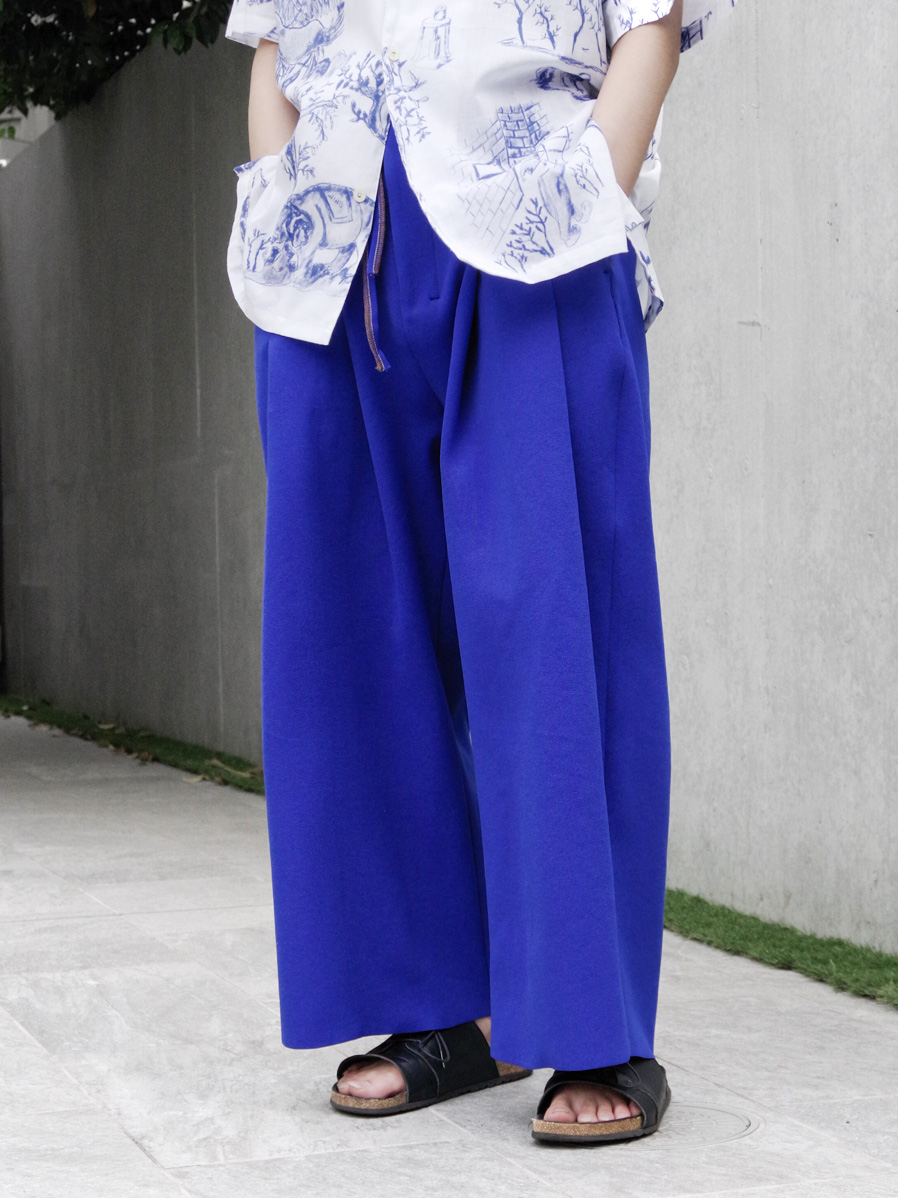 24SS シンヤコズカ KNITTED PANTALON ニットパンツ SHINYAKOZUKA(シンヤコズカ)/KNITTED PANTALON/POOL GREEN 通販