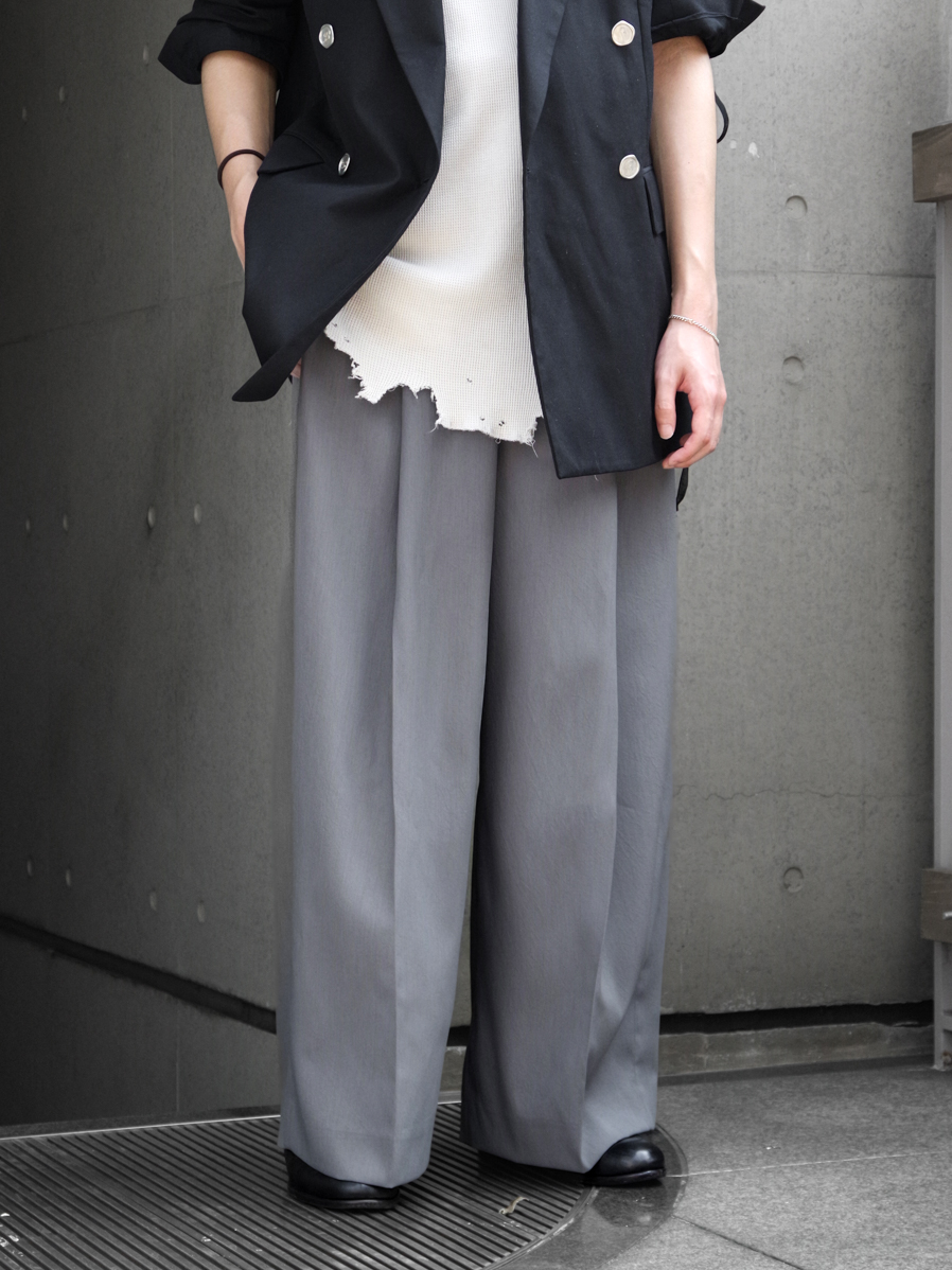 SHINYAKOZUKA "ordinary office baggy prest(ISSUE#9)" - grey