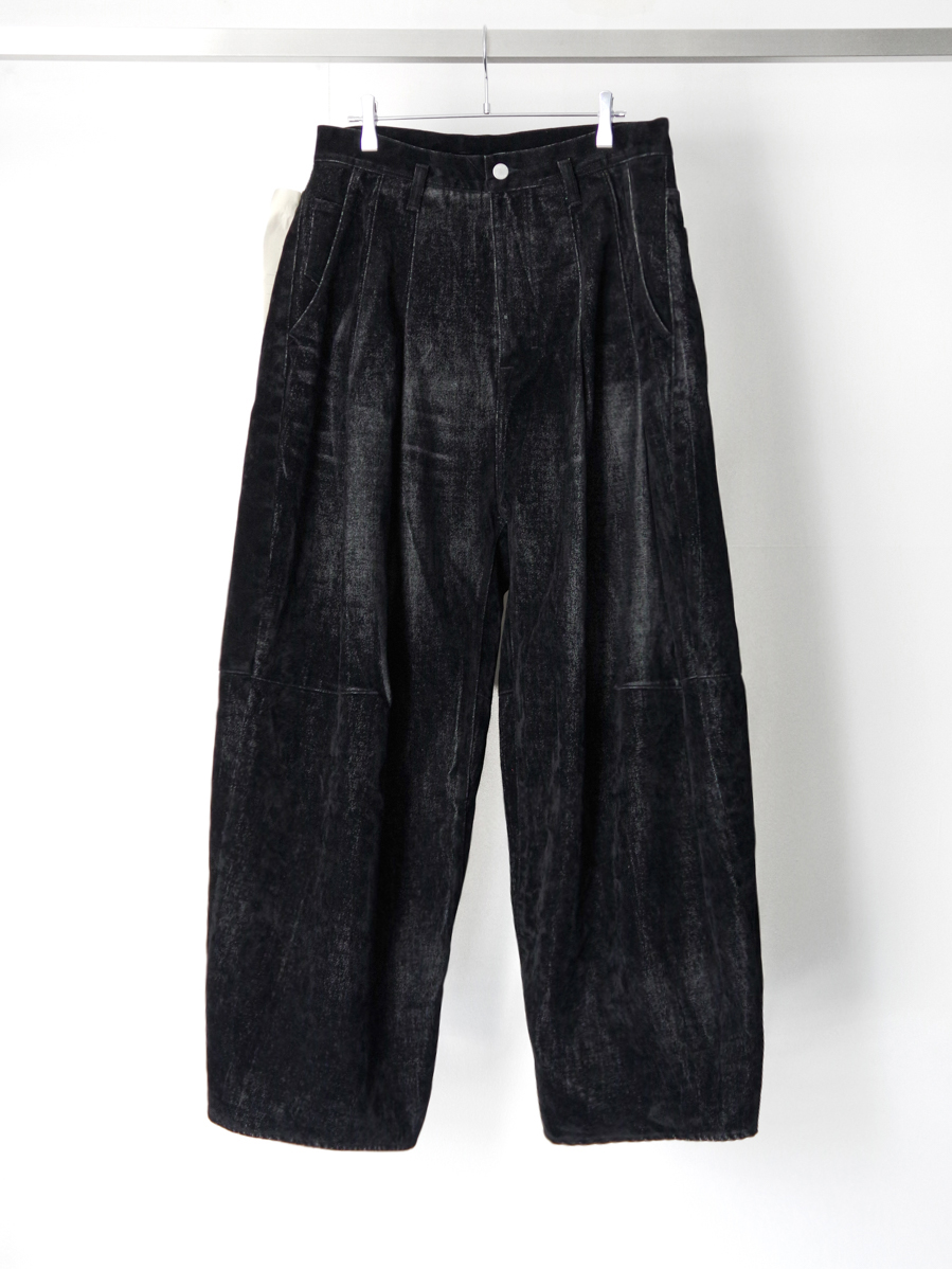 SHINYAKOZUKA "city baggy(ISSUE#9) velvet" - night black