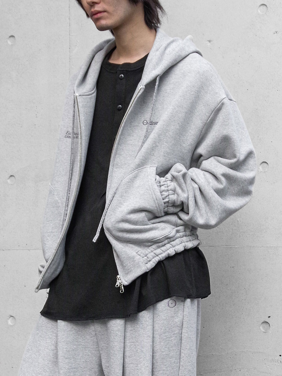 SHINYAKOZUKA "ordinary home old style zip hoodie(ISSUE#9)" - heather