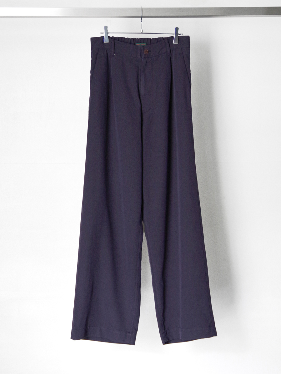soe "Railway Wide Leg Trousers" - D.PURPLE