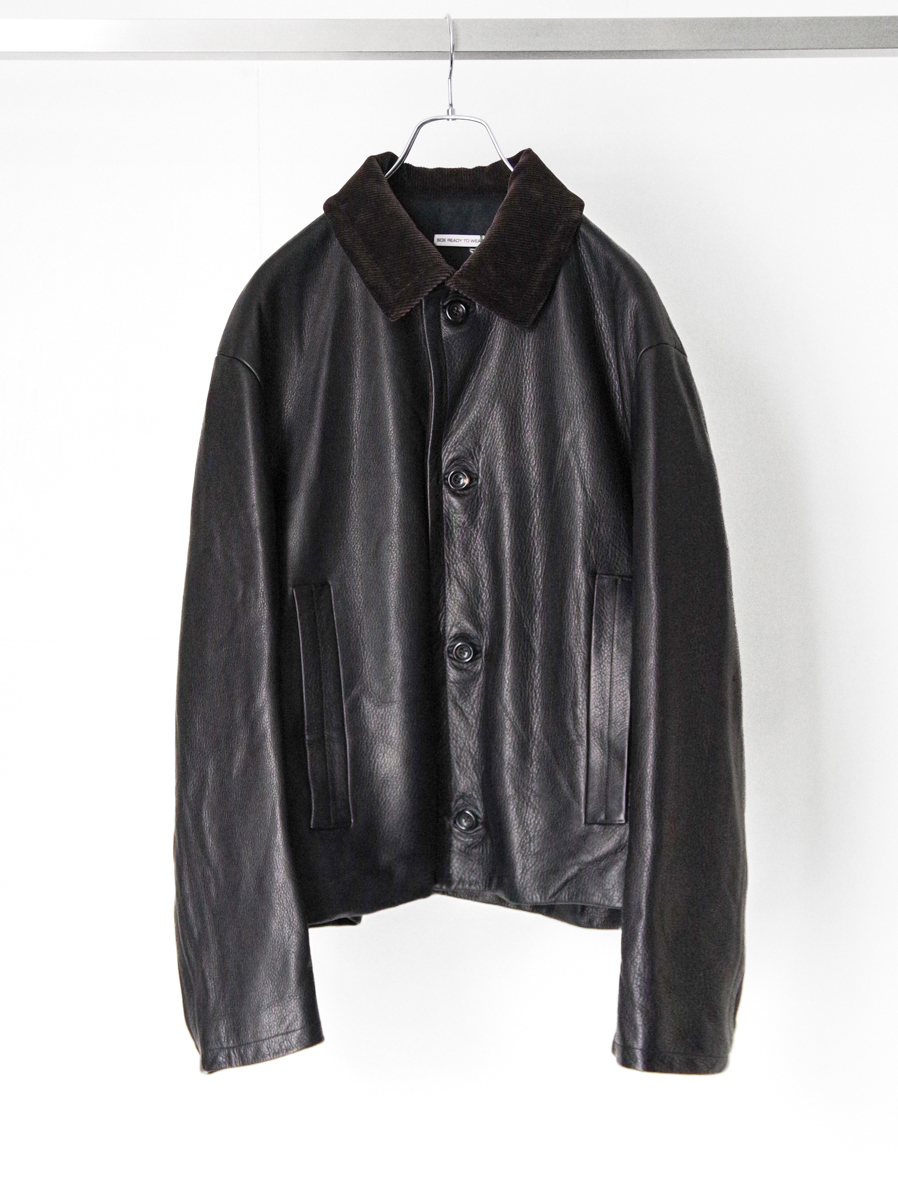 soe "Leather Car Jacket" - BLACK/BROWN