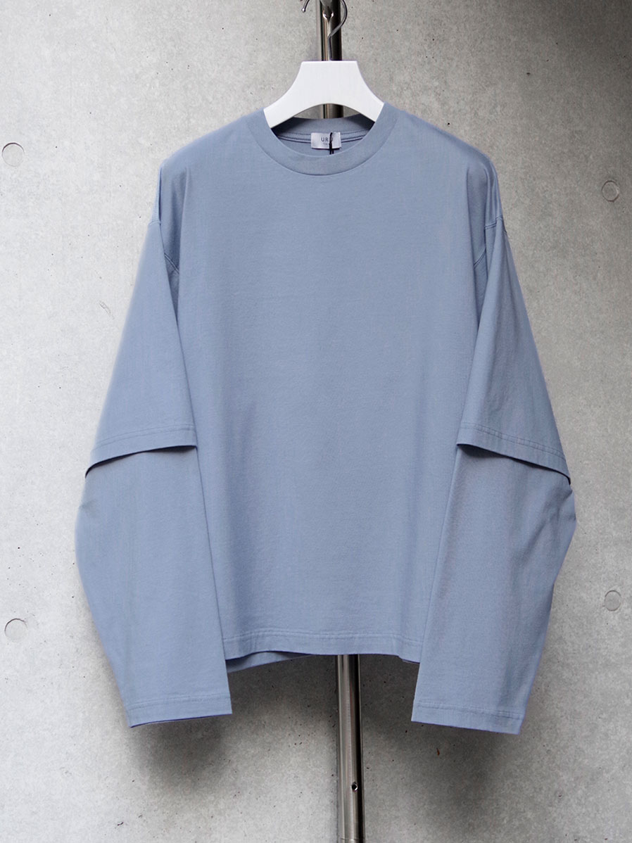 URU "CREW NECK L/S TEE" - SAX