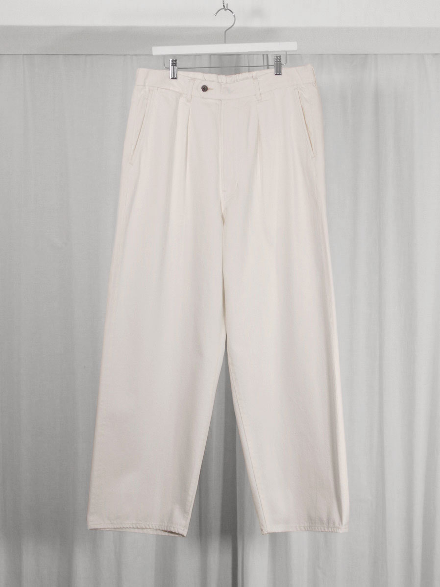 YOKO SAKAMOTO "DENIM 5 POCKET PANTS" - WHITE