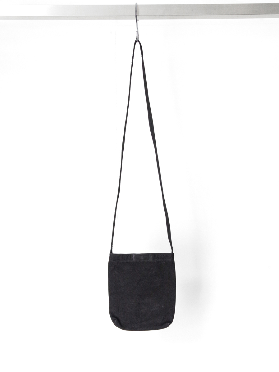YOKO SAKAMOTO "LEATHER RESEARCHER BAG - SMALL" BLACK - ヌバック