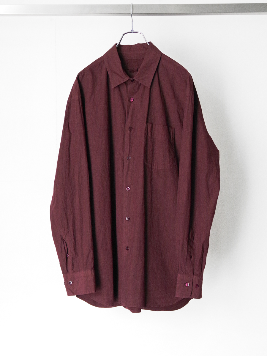 YOKO SAKAMOTO "REGULAR COLLAR SHIRT" - BURGUNDY